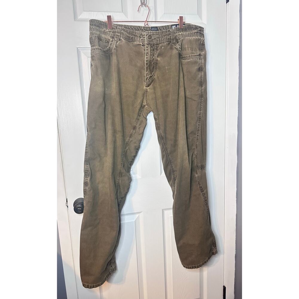 Kuhl Born In The Mountains Jeans 40X34 #108846 Vintage Patina Dye Color Green